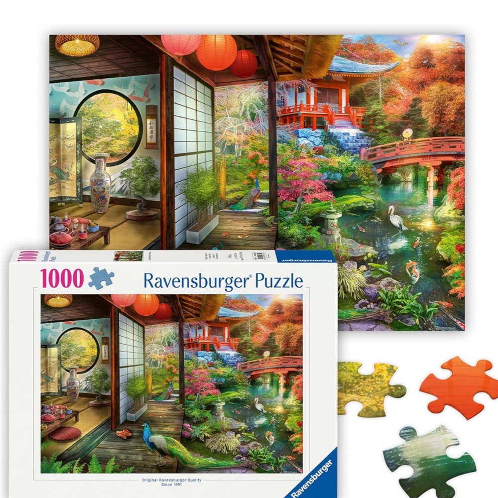 Ravensburger Japanese Garden Teahouse-1000 Piece Puzzle